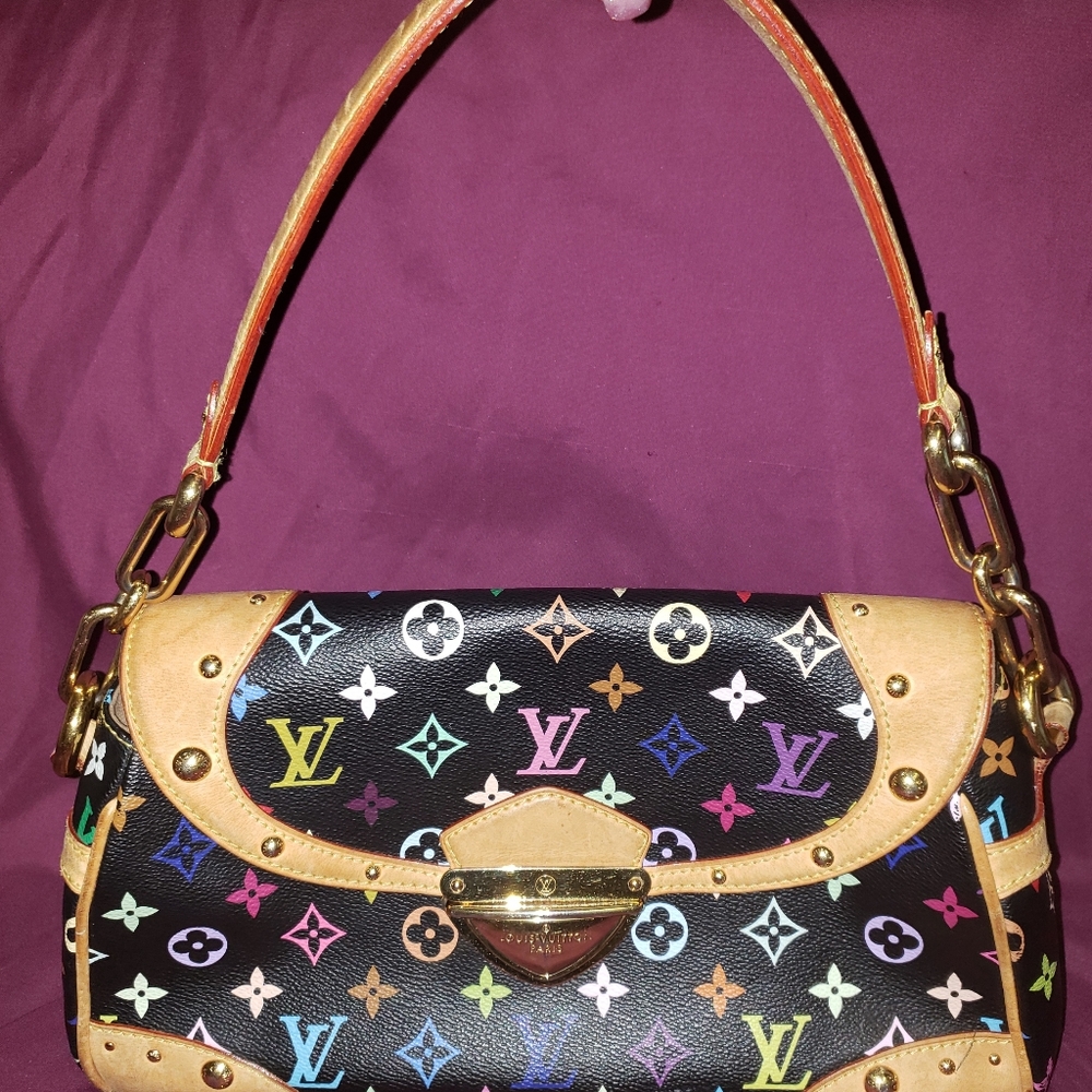 Louis Vuitton Beverly MM Black Multicolor Monogram